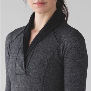 Lululemon Think Fast pullover in herringbone sz 8